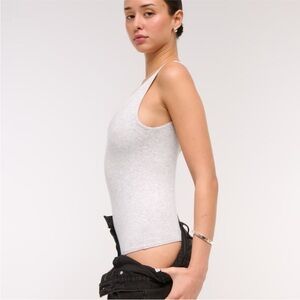 Abercrombie & Fitch Women's Gray Sleeveless Bodysuit